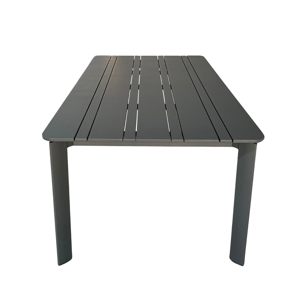 Table de jardin en aluminium gris Kaïa