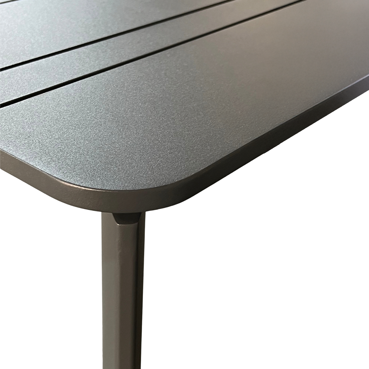 Table de jardin en aluminium gris Kaïa