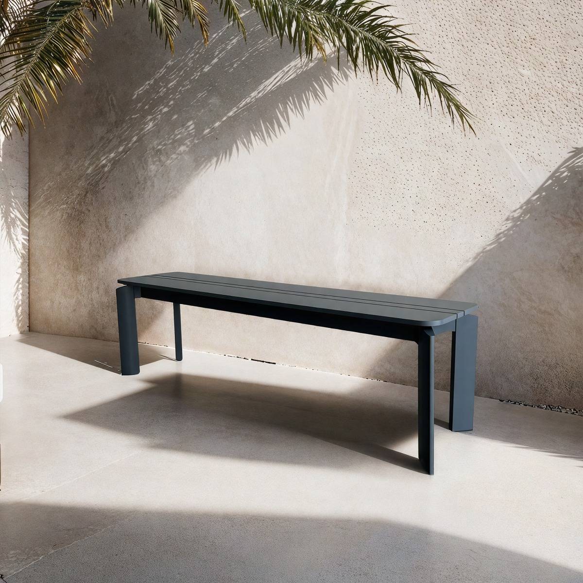 Banc en aluminium gris Apollon 
