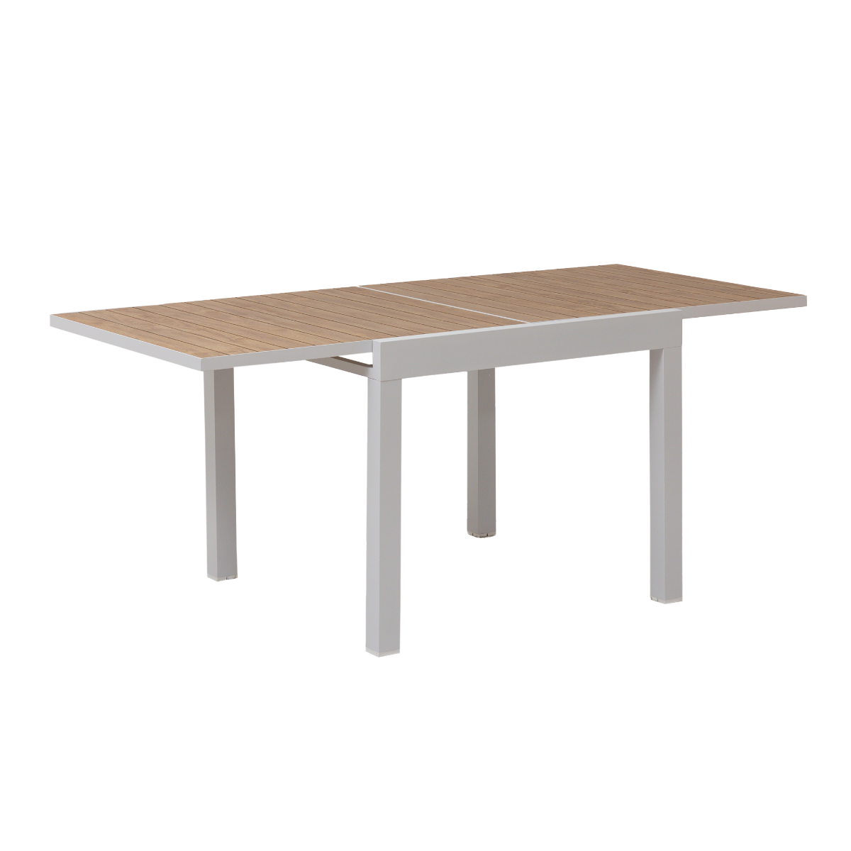 Table à manger carrée en aluminium blanc Ayden