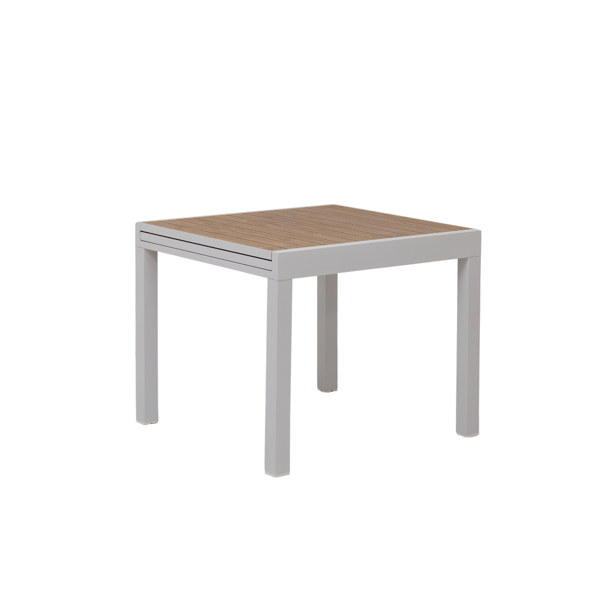Table à manger carrée en aluminium blanc Ayden