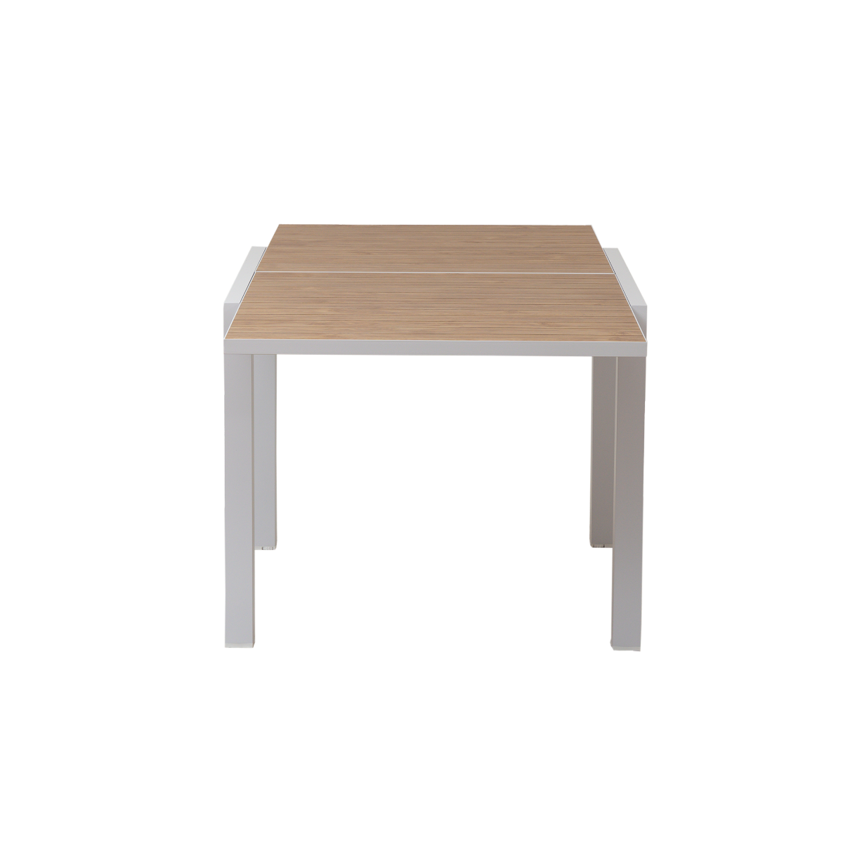Table à manger carrée en aluminium blanc Ayden