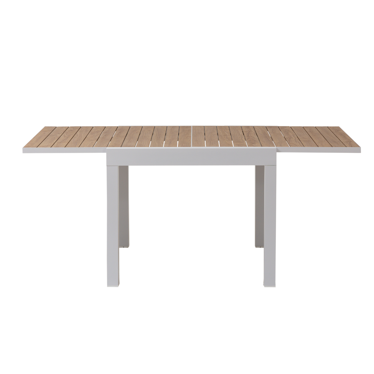 Table à manger carrée en aluminium blanc Ayden