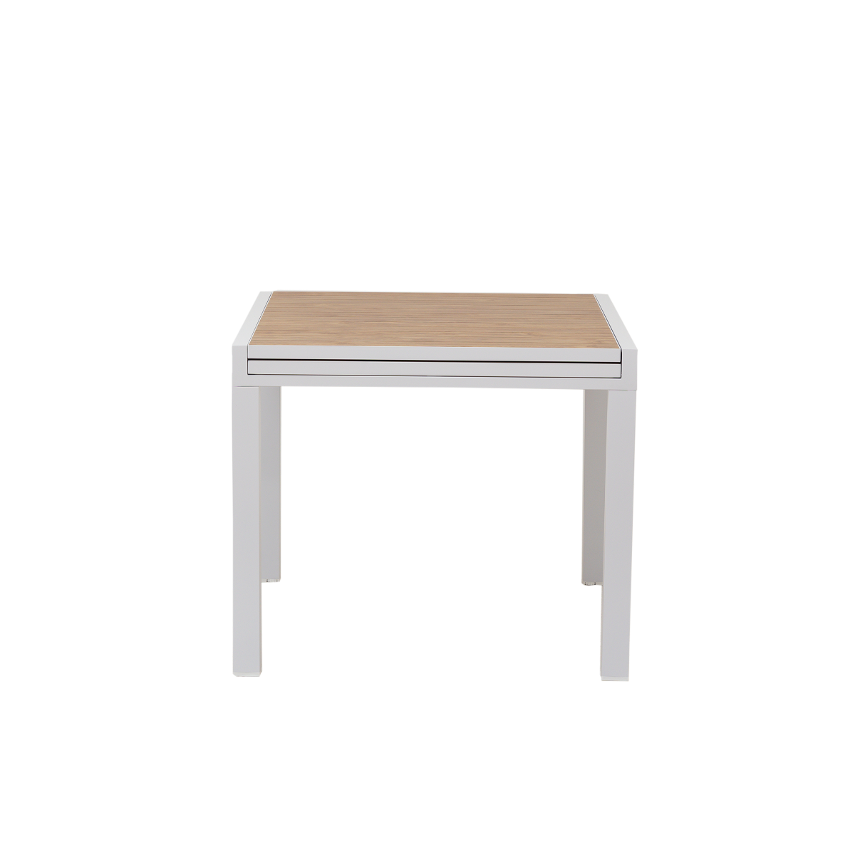 Table à manger carrée en aluminium blanc Ayden