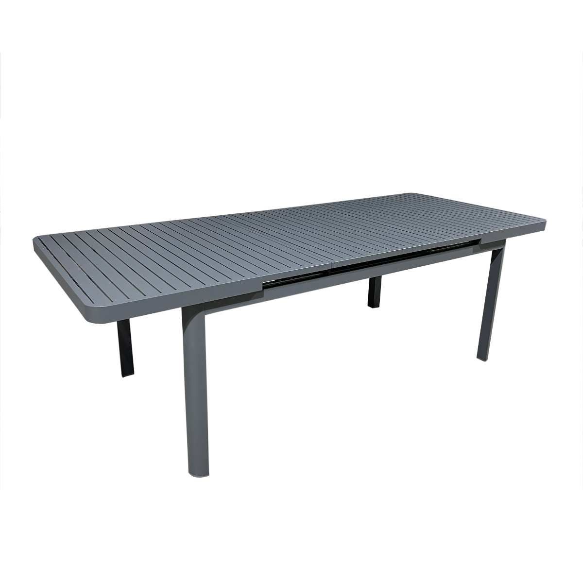 Table de jardin en aluminium gris foncé Kaïa