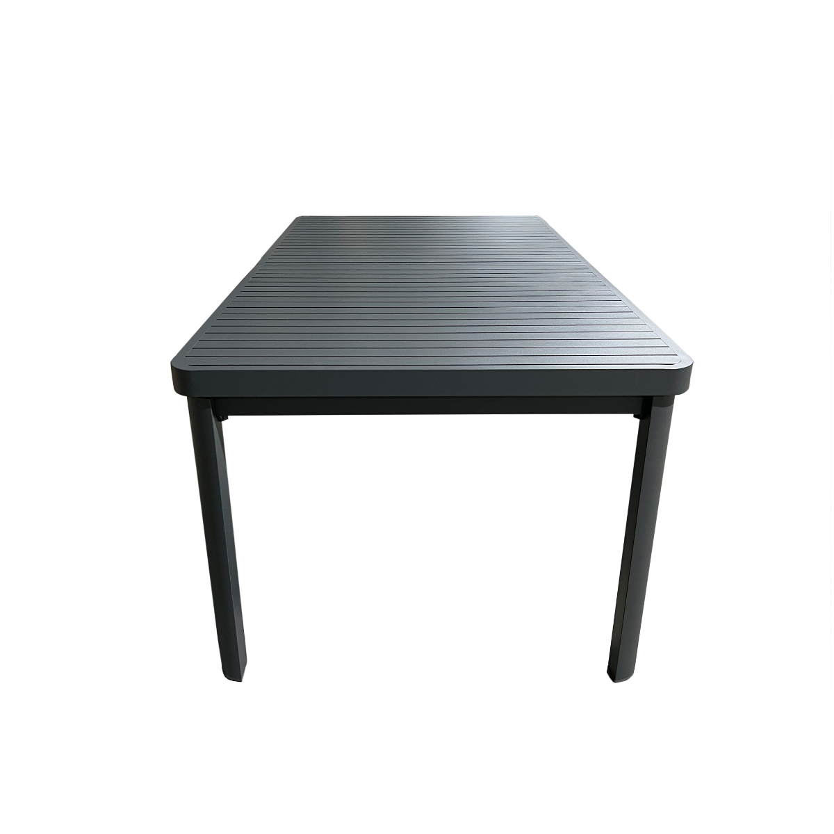 Table de jardin en aluminium gris foncé Kaïa