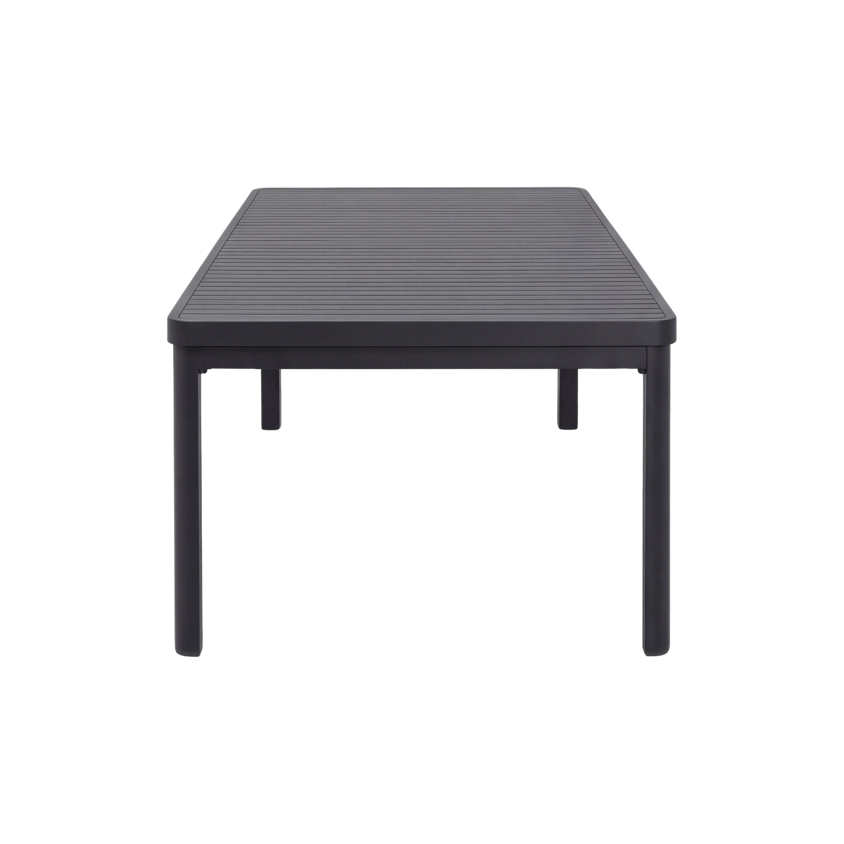 Table de jardin en aluminium gris foncé Kaïa