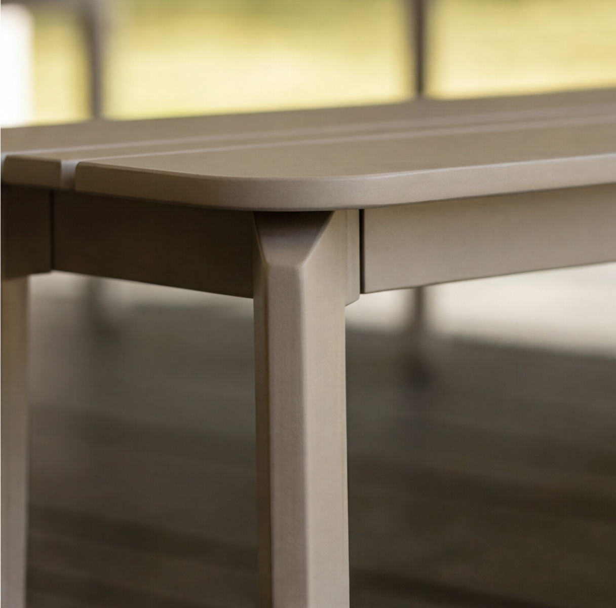 Banc de jardin en aluminium taupe Apollon