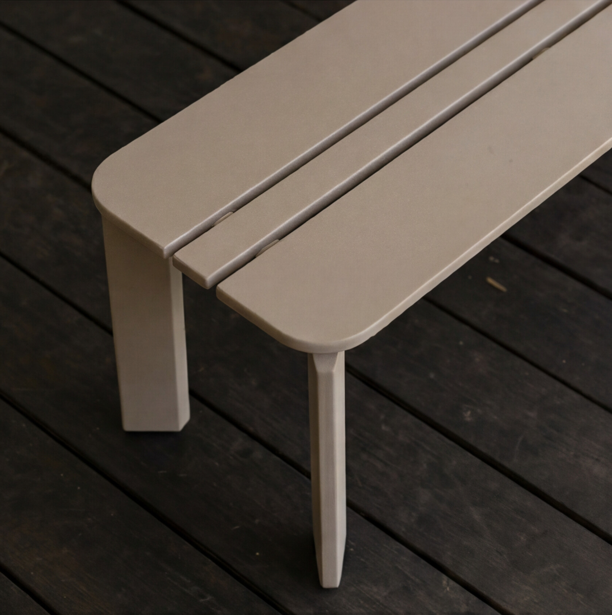Banc de jardin en aluminium taupe Apollon