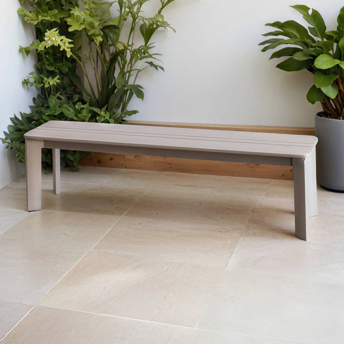 Banc en aluminium taupe Apollon