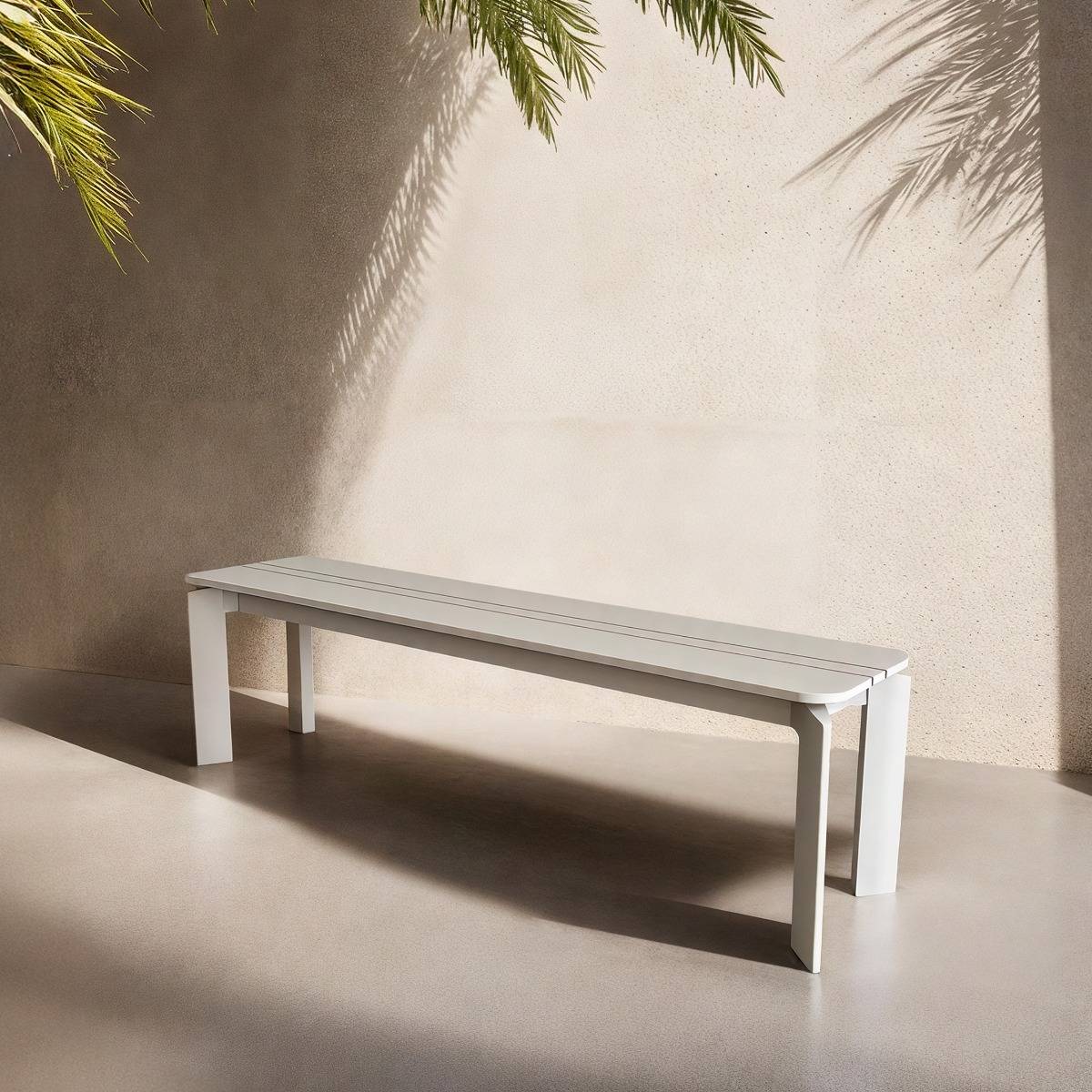 Banc en aluminium taupe Apollon