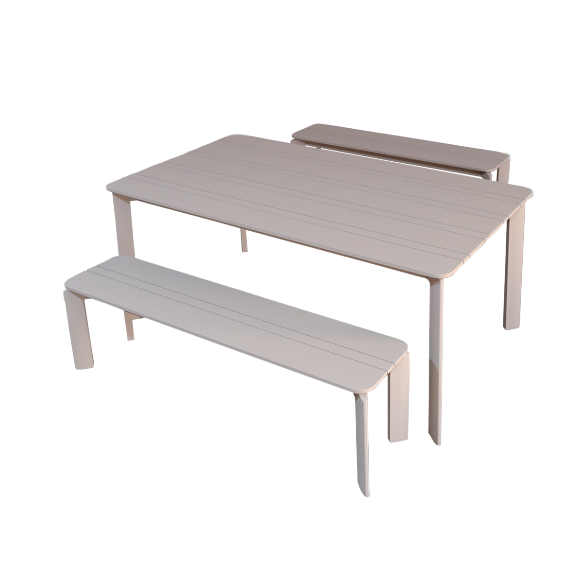 Banc en aluminium taupe Apollon