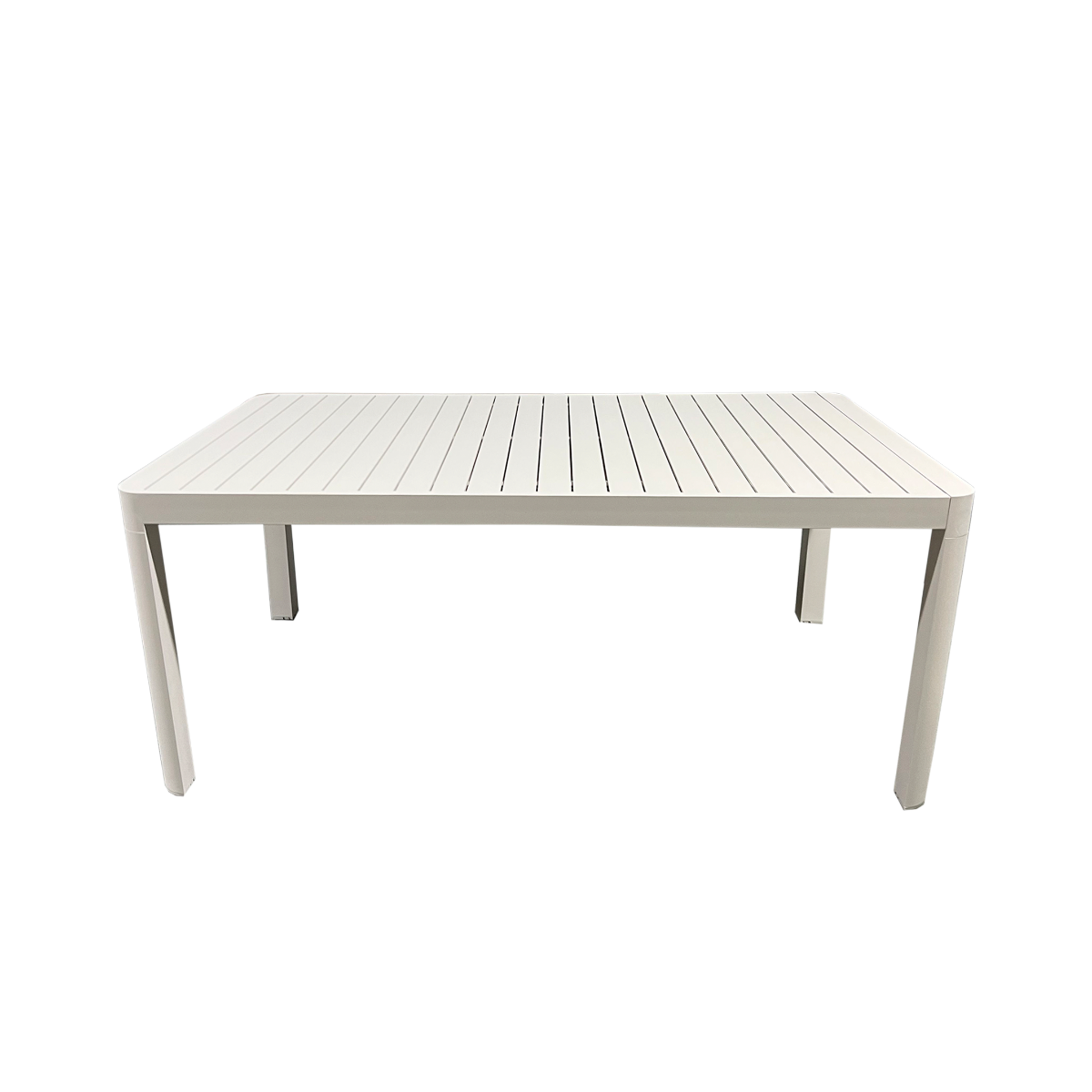 Table de jardin rectangulaire en aluminium taupe Kaïa