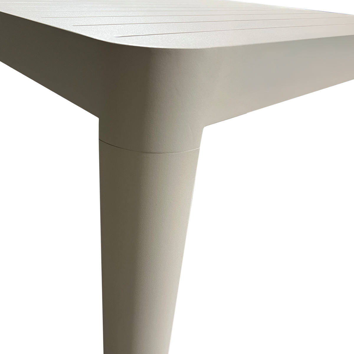 Table de jardin rectangulaire en aluminium taupe Kaïa