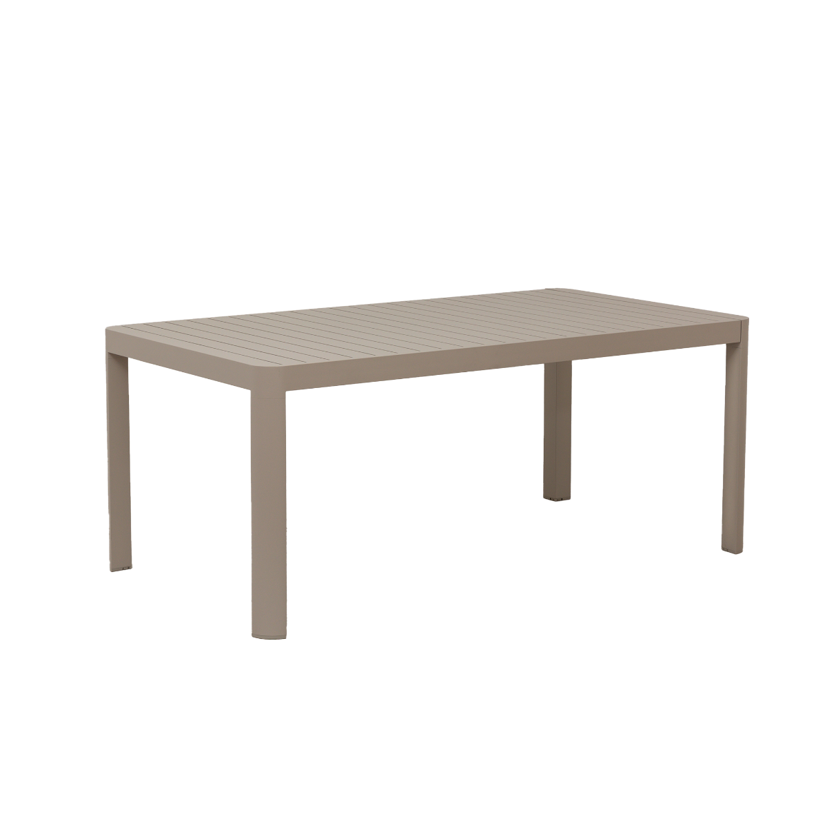 Table de jardin rectangulaire en aluminium taupe Kaïa