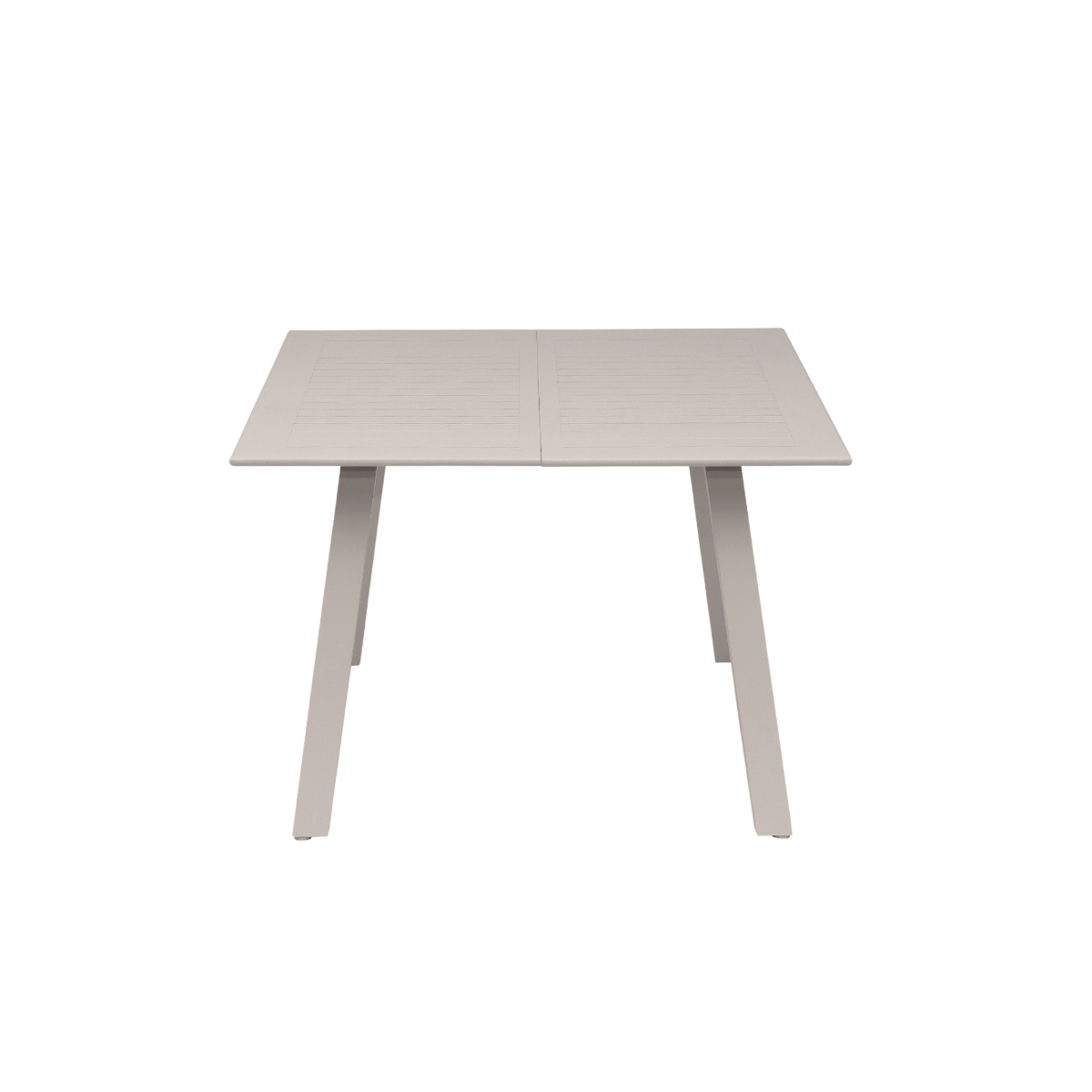 Table de jardin carrée en aluminium taupe Kaïa