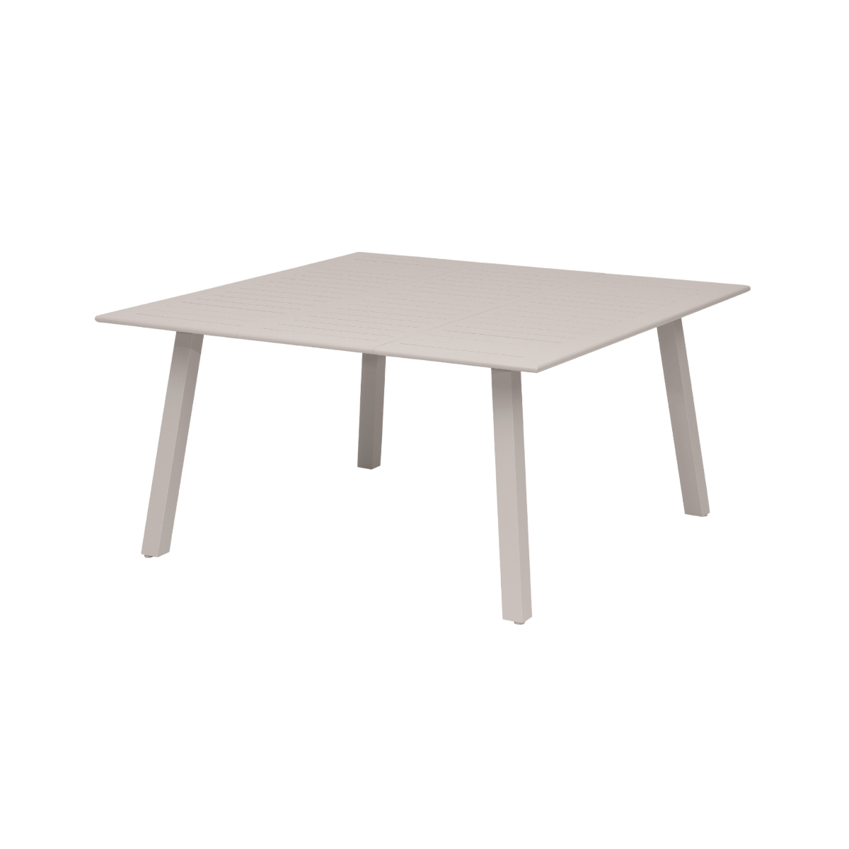 Table de jardin carrée en aluminium taupe Kaïa