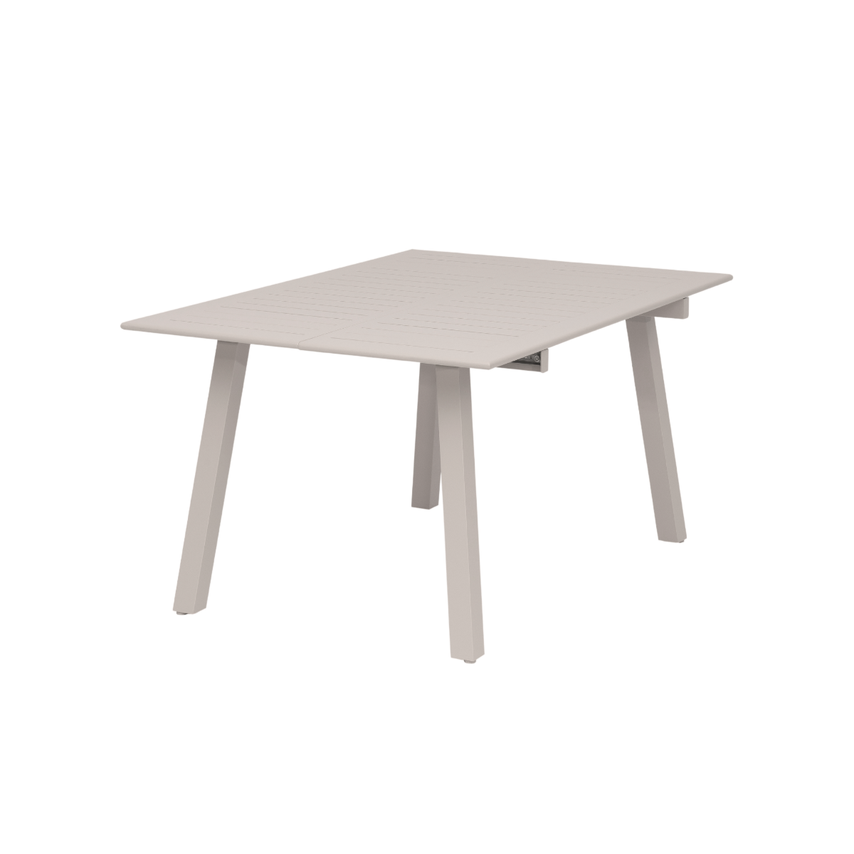 Table de jardin carrée en aluminium taupe Kaïa