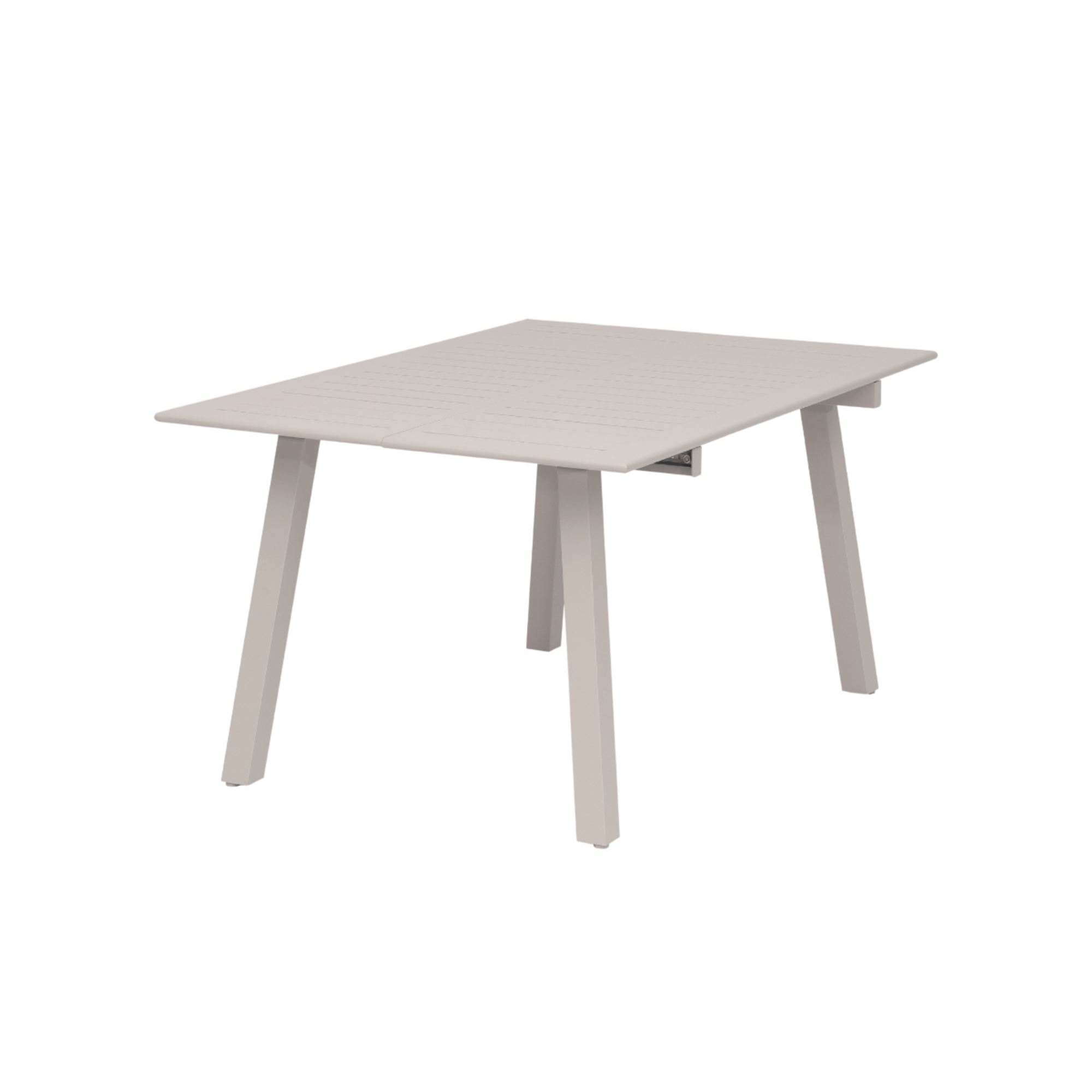 Table de jardin carrée en aluminium taupe Kaïa