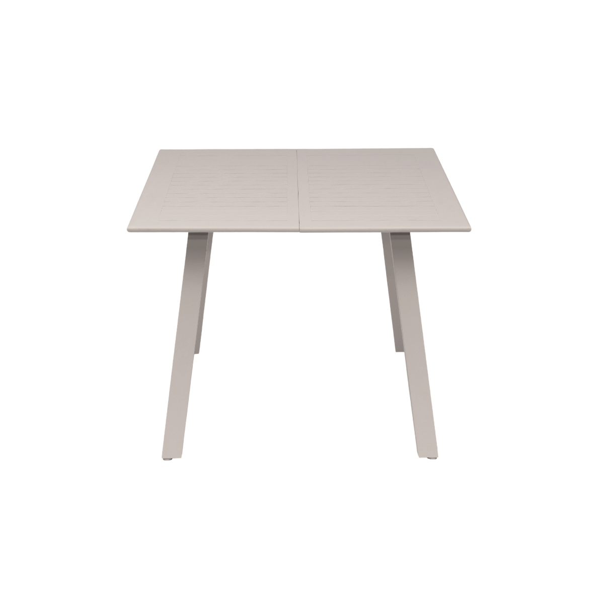 Table de jardin carrée en aluminium taupe Kaïa
