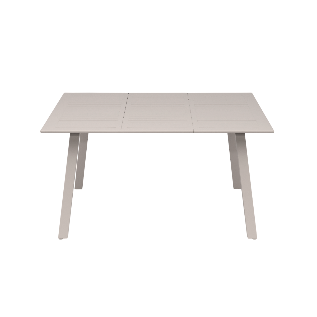 Table de jardin carrée en aluminium taupe Kaïa