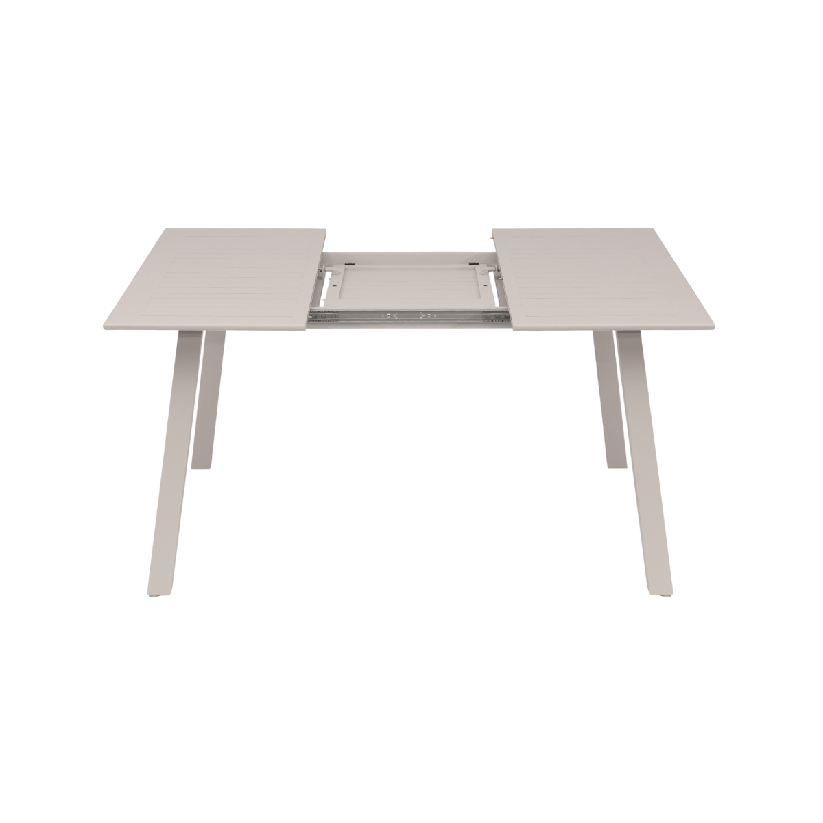 Table de jardin carrée en aluminium taupe Kaïa
