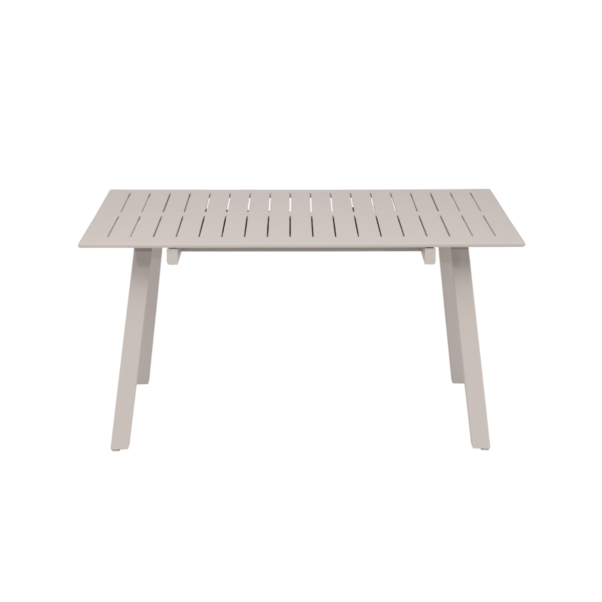 Table de jardin carrée en aluminium taupe Kaïa