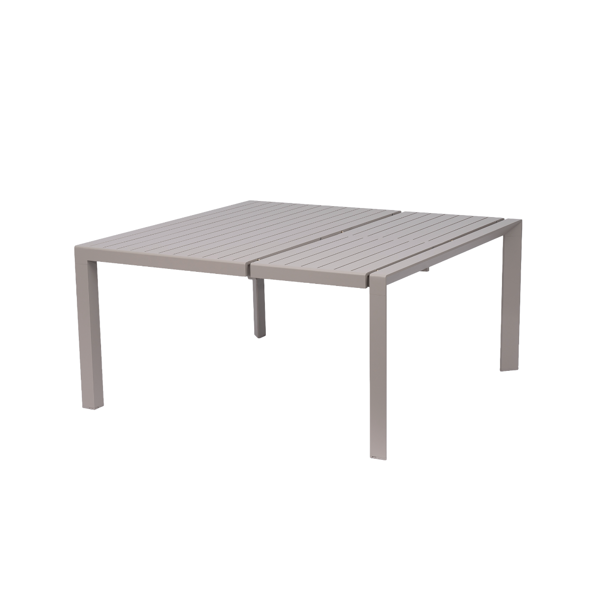 Table de jardin avec allonges en aluminium taupe foncé Kaïa