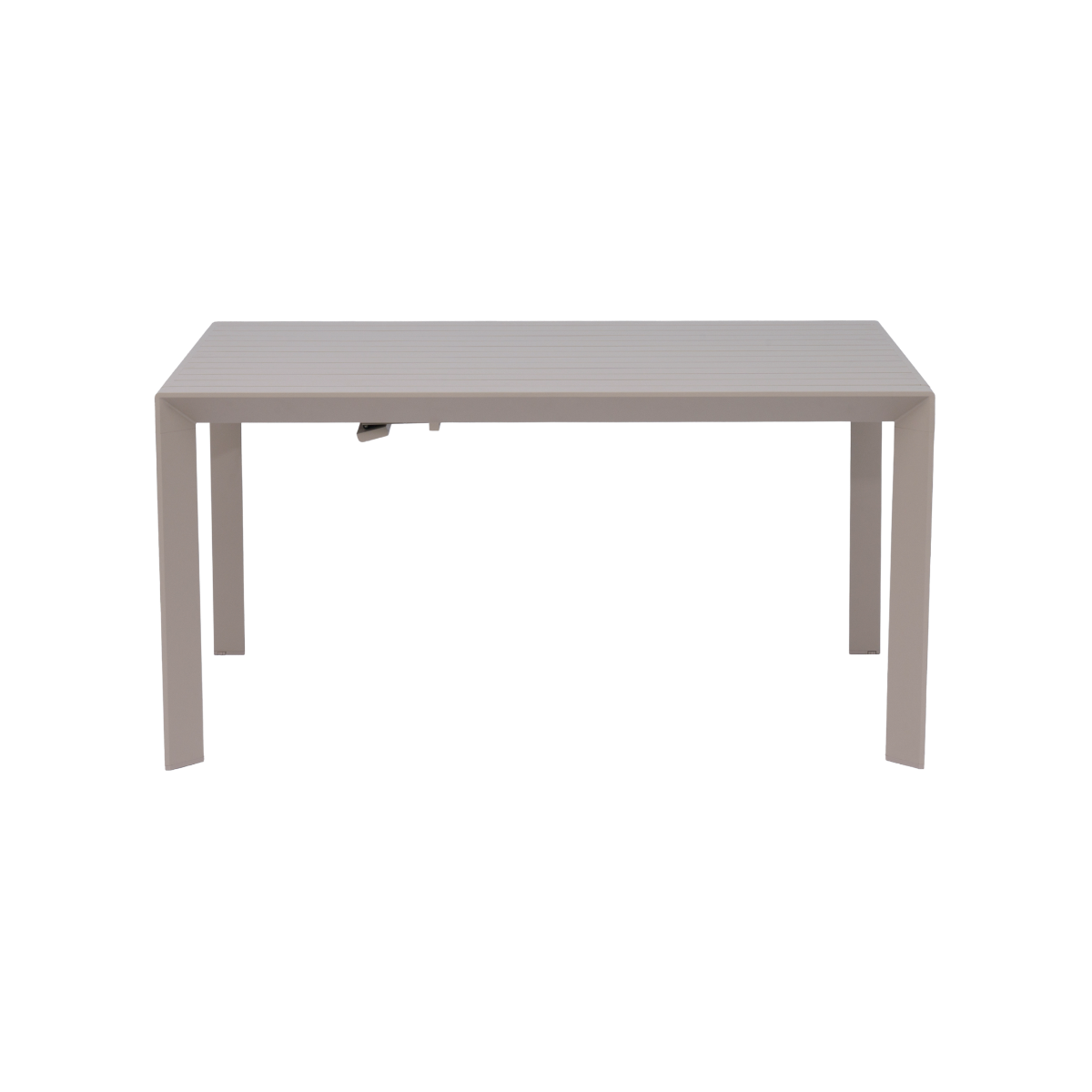 Table de jardin carrée en aluminium taupe foncé Kaïa