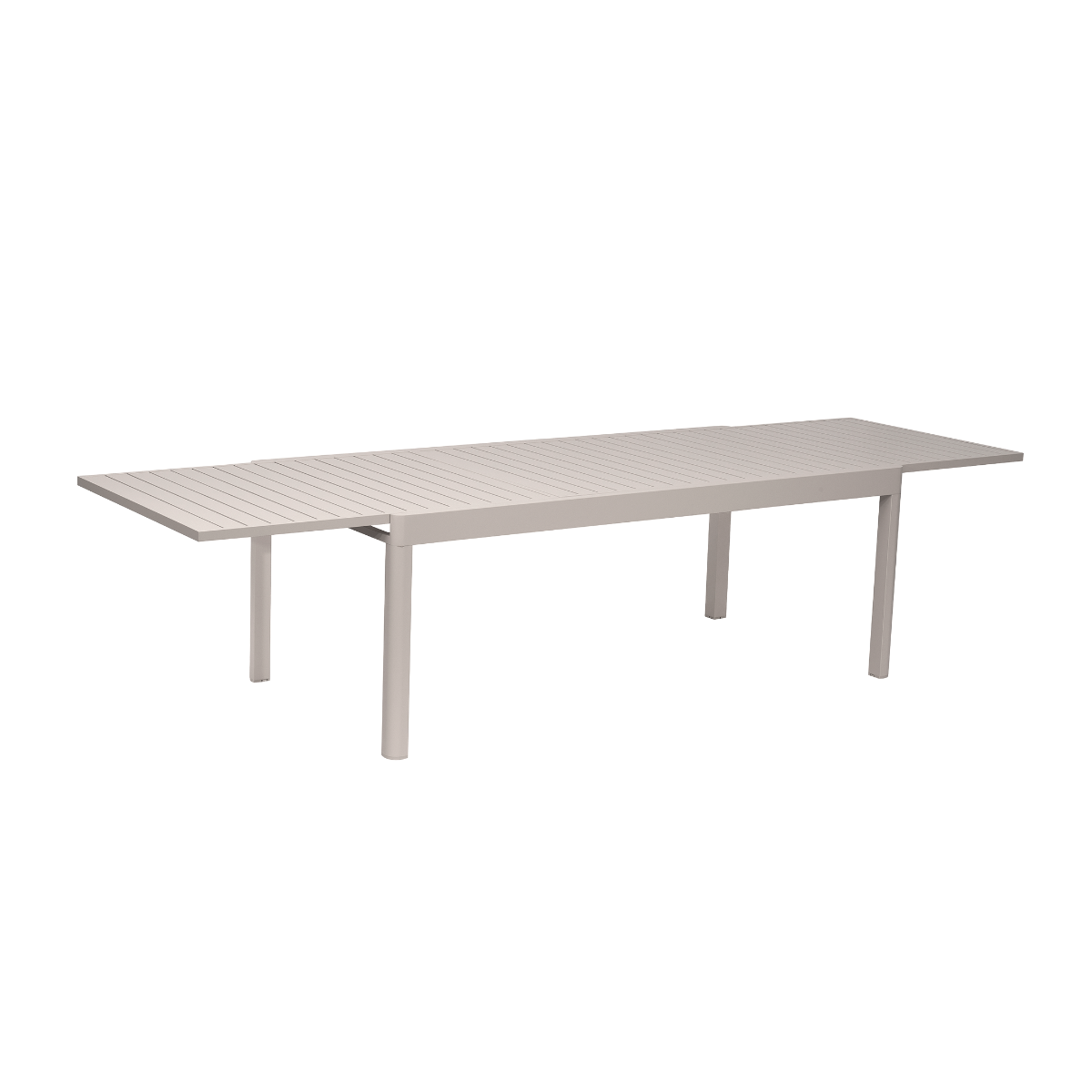 Table de jardin en aluminium rectangulaire taupe Kaïa