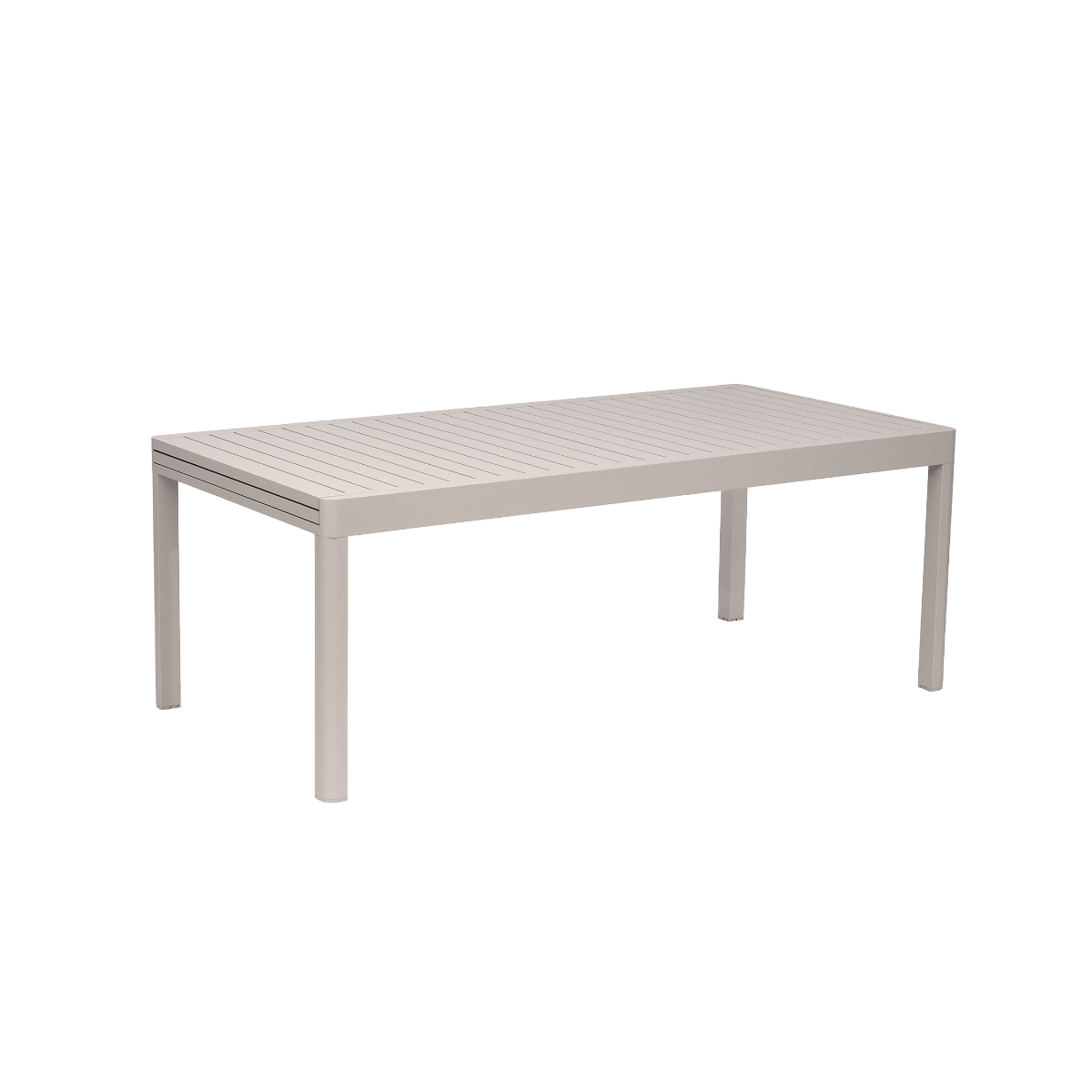 Table de jardin en aluminium rectangulaire taupe Kaïa