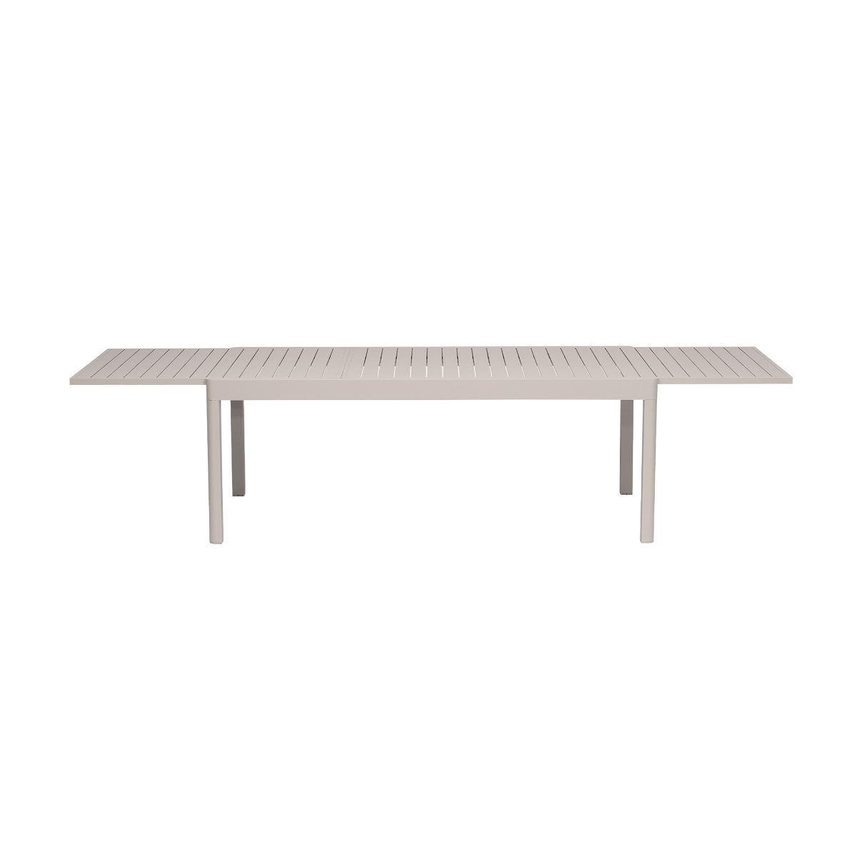 Table de jardin en aluminium rectangulaire taupe Kaïa