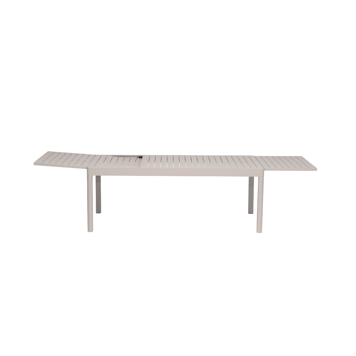 Table de jardin en aluminium rectangulaire taupe Kaïa
