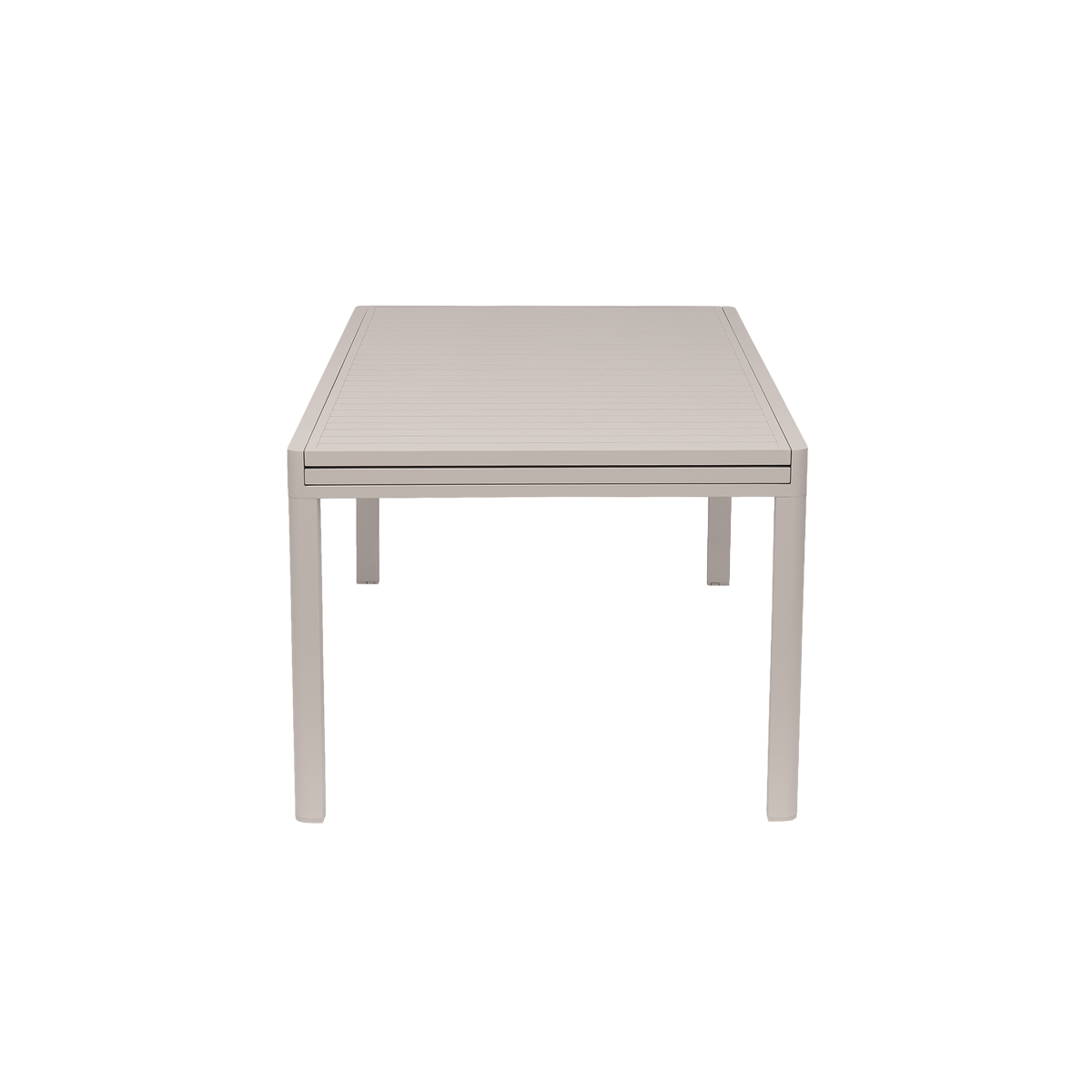 Table de jardin en aluminium rectangulaire taupe Kaïa