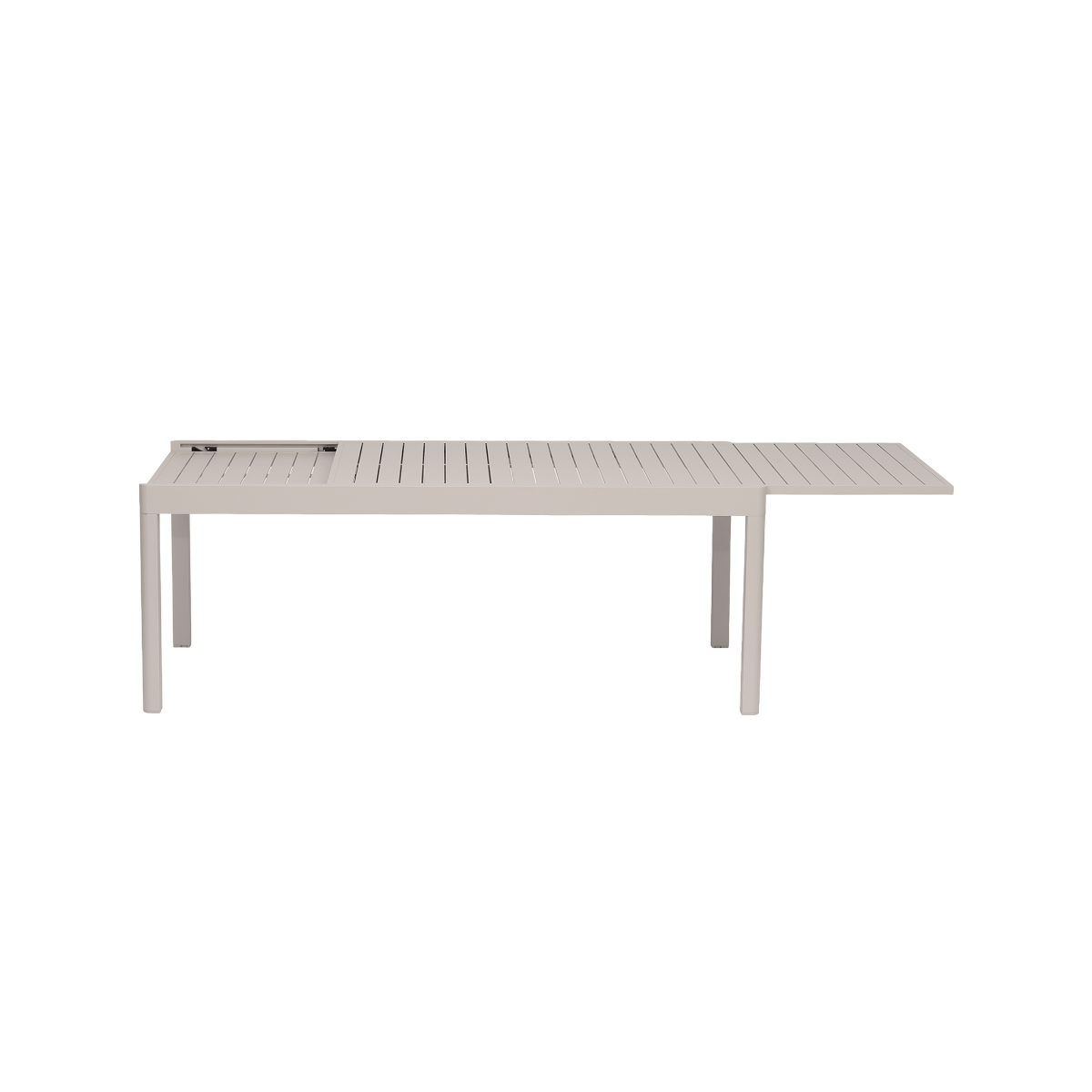 Table de jardin en aluminium rectangulaire taupe Kaïa
