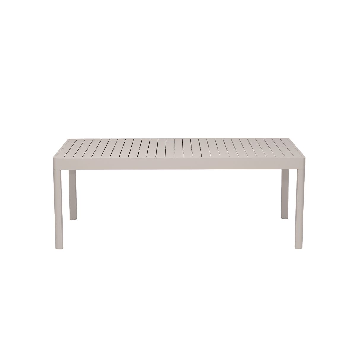 Table de jardin en aluminium rectangulaire taupe Kaïa