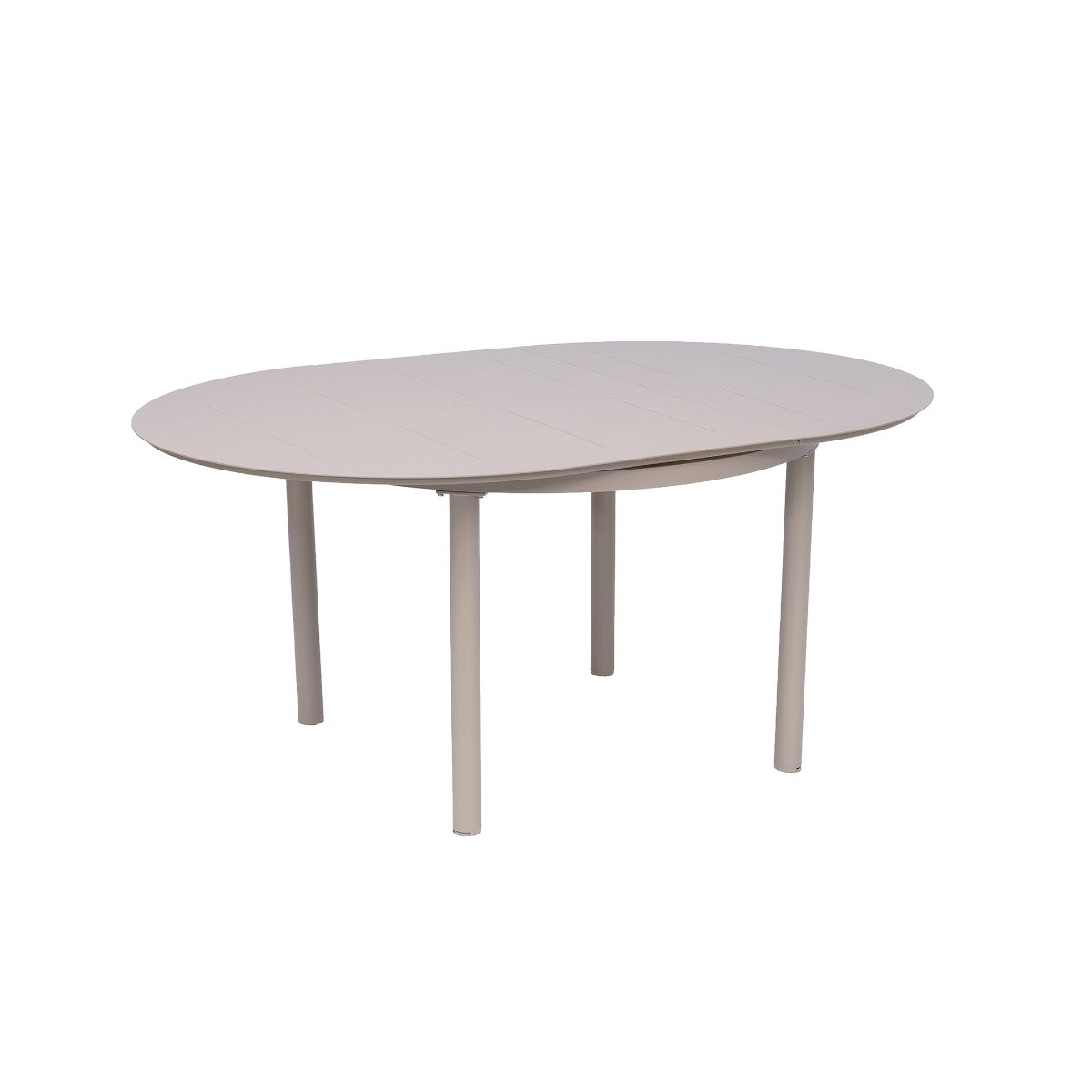 Table ronde en aluminium taupe Kaïa