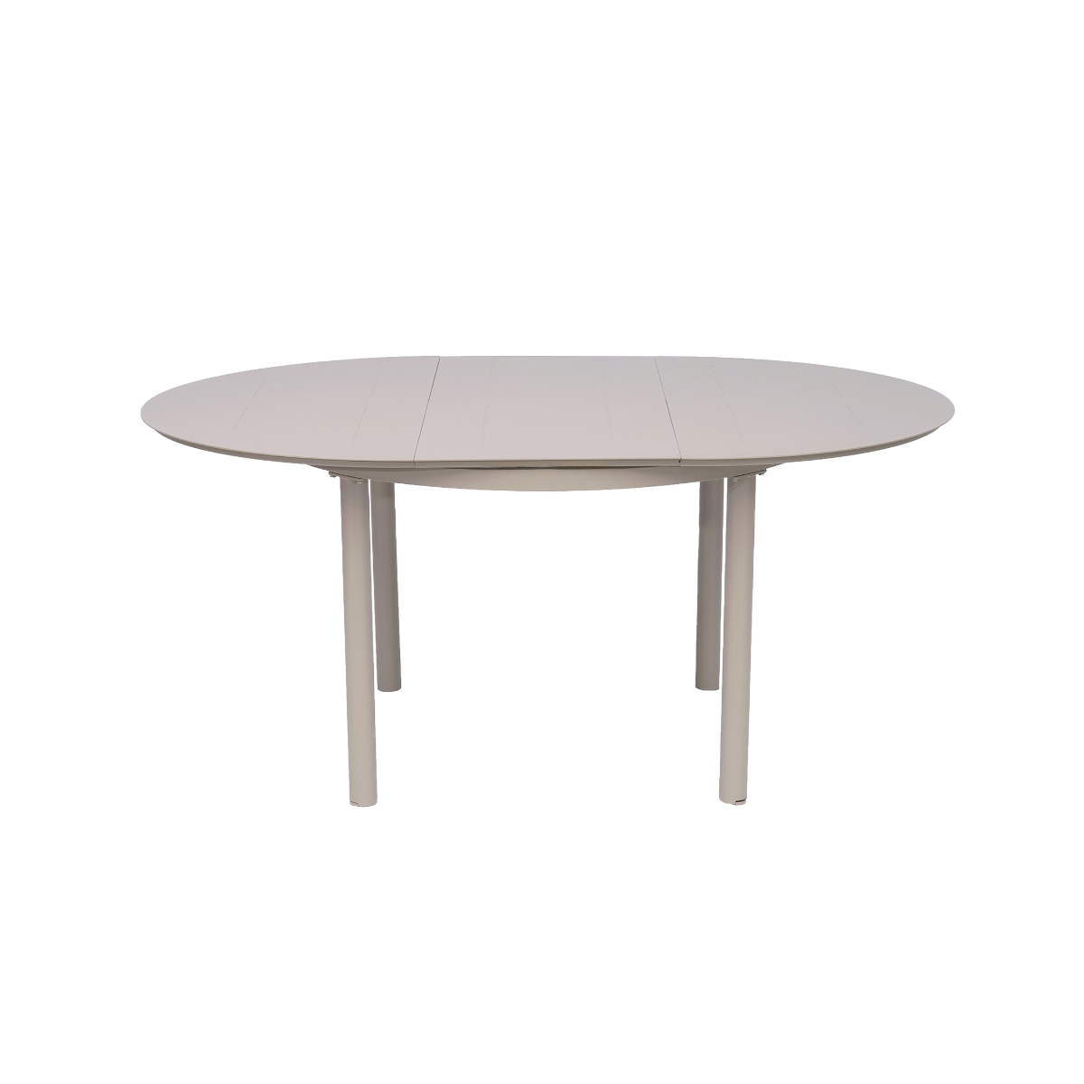 Table ronde en aluminium taupe Kaïa