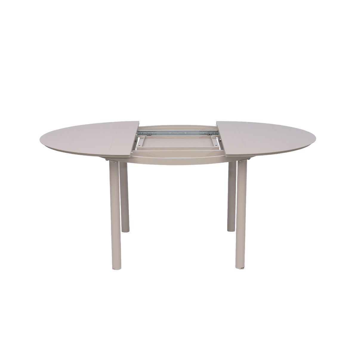 Table ronde en aluminium taupe Kaïa