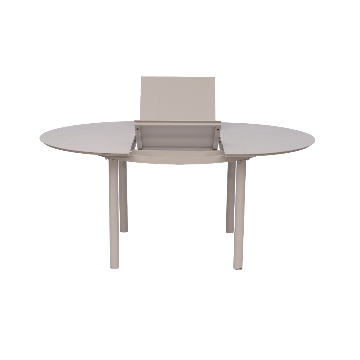 Table ronde en aluminium taupe Kaïa