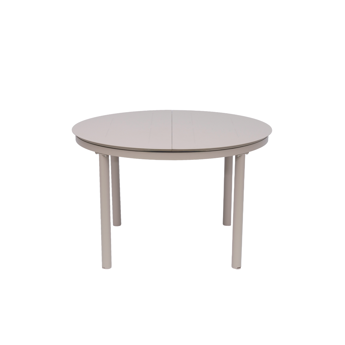 Table ronde en aluminium taupe Kaïa