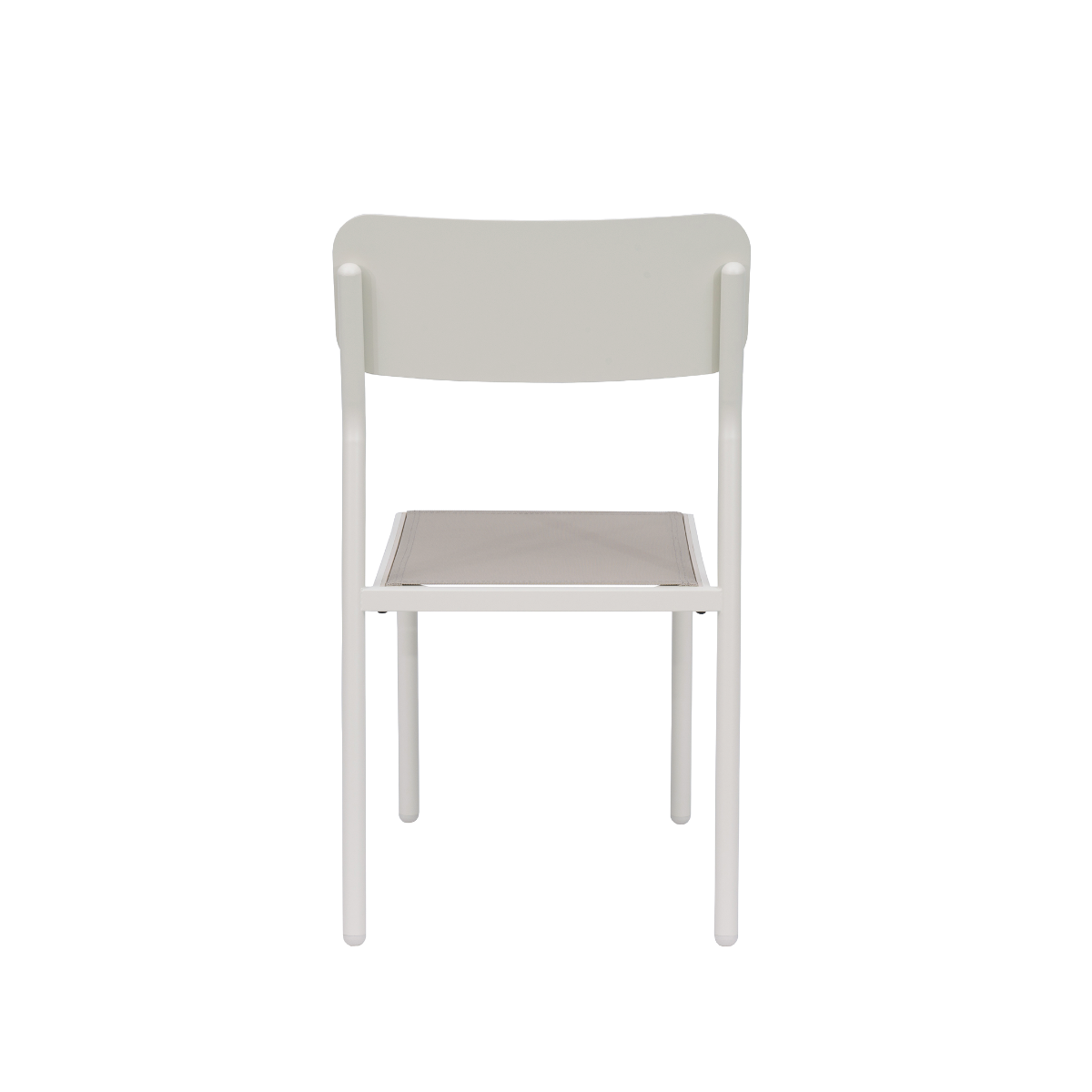 Chaise de jardin en aluminium blanc cassé et taupe Kaïa (lot de 2)