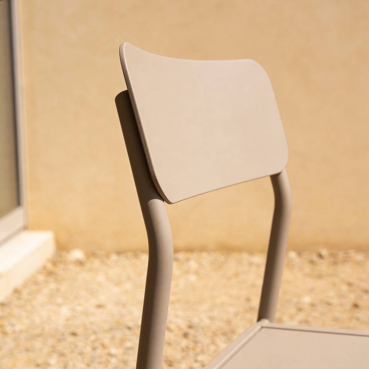 Chaise de jardin aluminium taupe Kaïa (lot de 2)