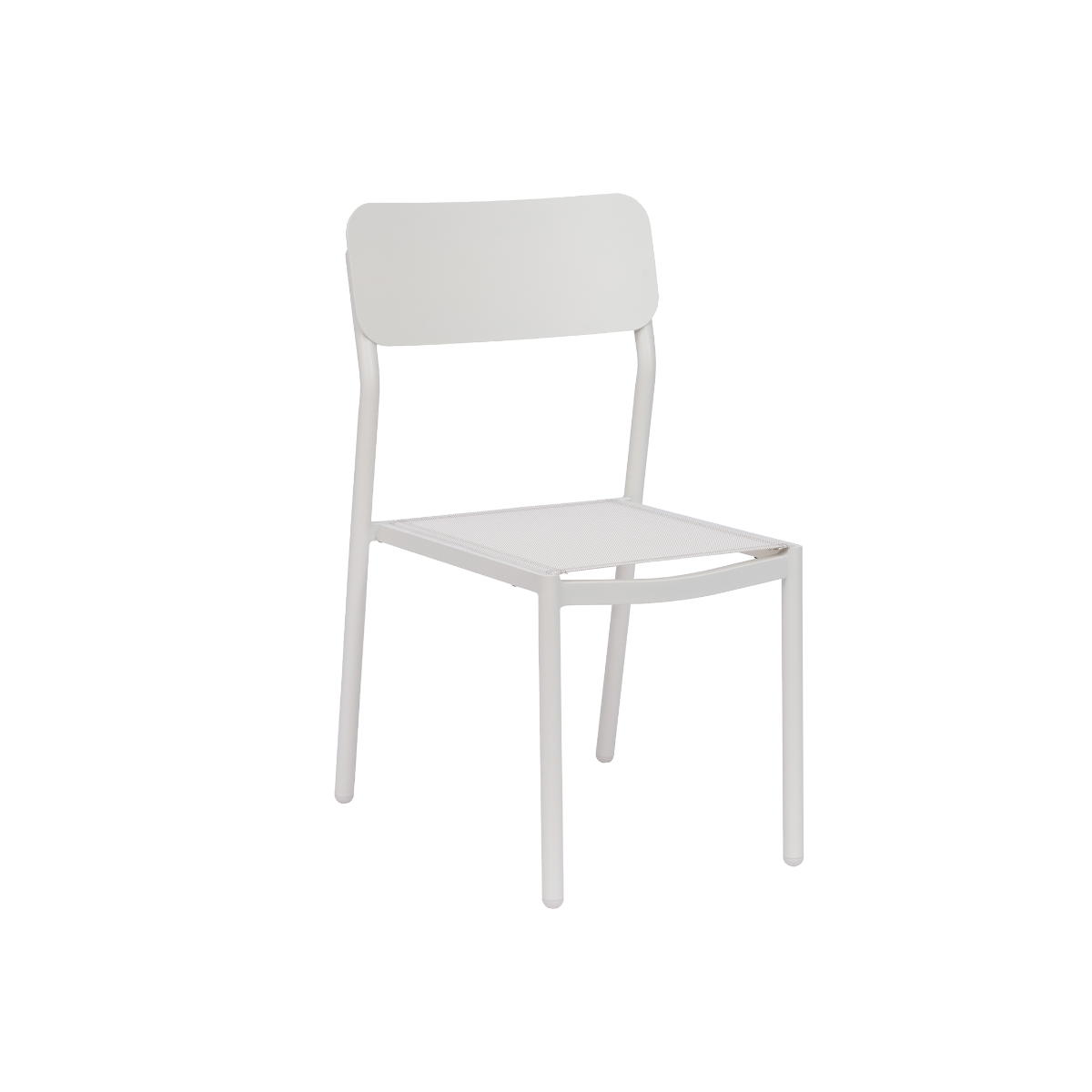 Chaise de jardin en aluminium blanc cassé Kaïa (lot de 2)