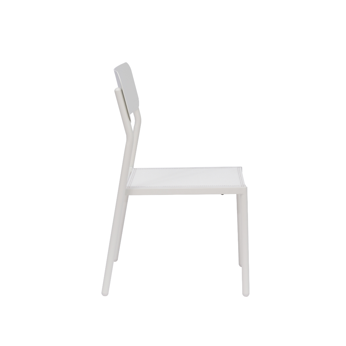 Chaise de jardin en aluminium blanc cassé Kaïa (lot de 2)