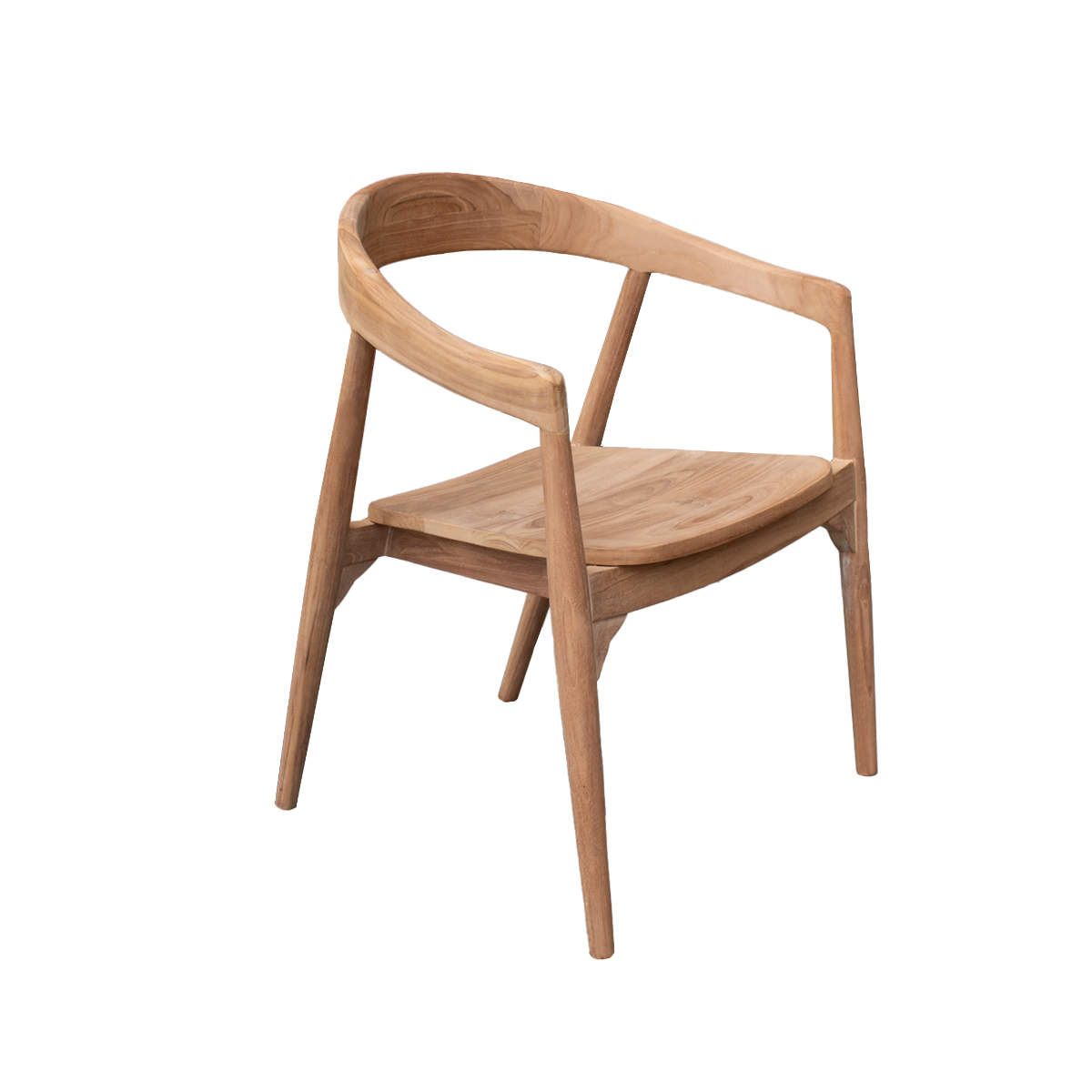 tent bitter haspel Lot de 2 chaises style fauteuil en teck - dossier arrondi - Made in Meubles