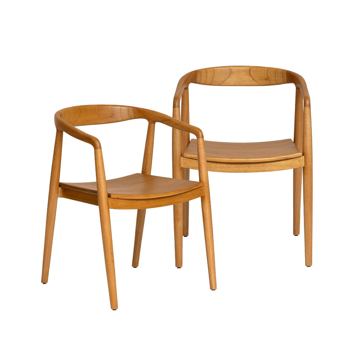 Chaise en bois de teck June (lot de 2)