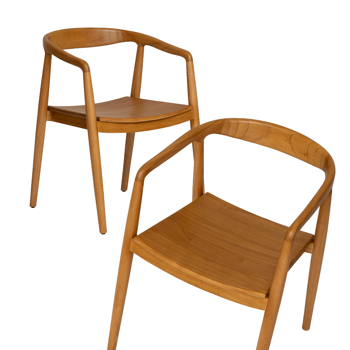 Chaise en bois de teck June (lot de 2)