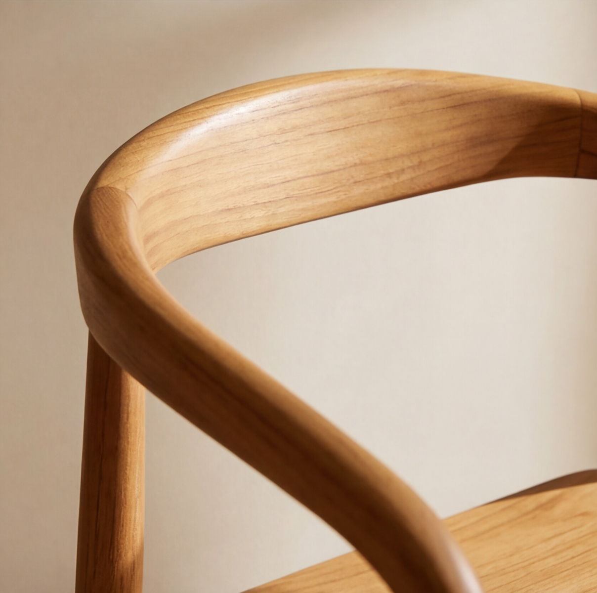 Chaise de bar en bois de teck June