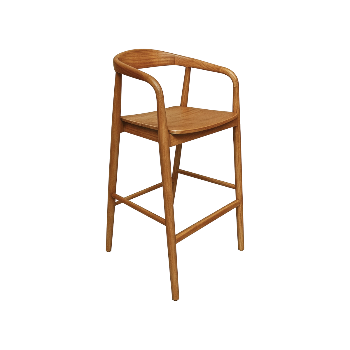 Chaise de bar en bois de teck June